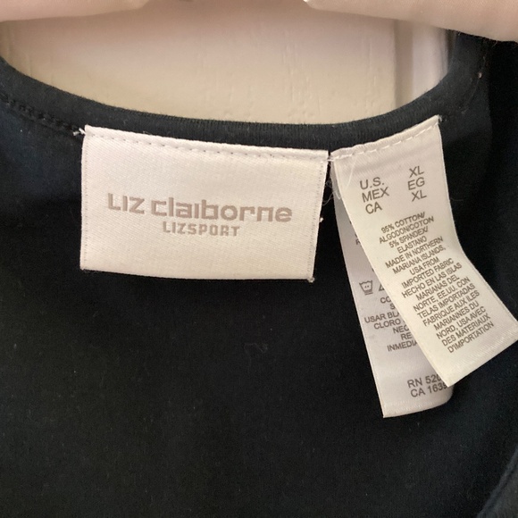 Liz Claiborne Navy Blue Tank/95% Cotton 5% Spandex/Size XL/NEW/ON SALE $20! - Picture 3 of 3
